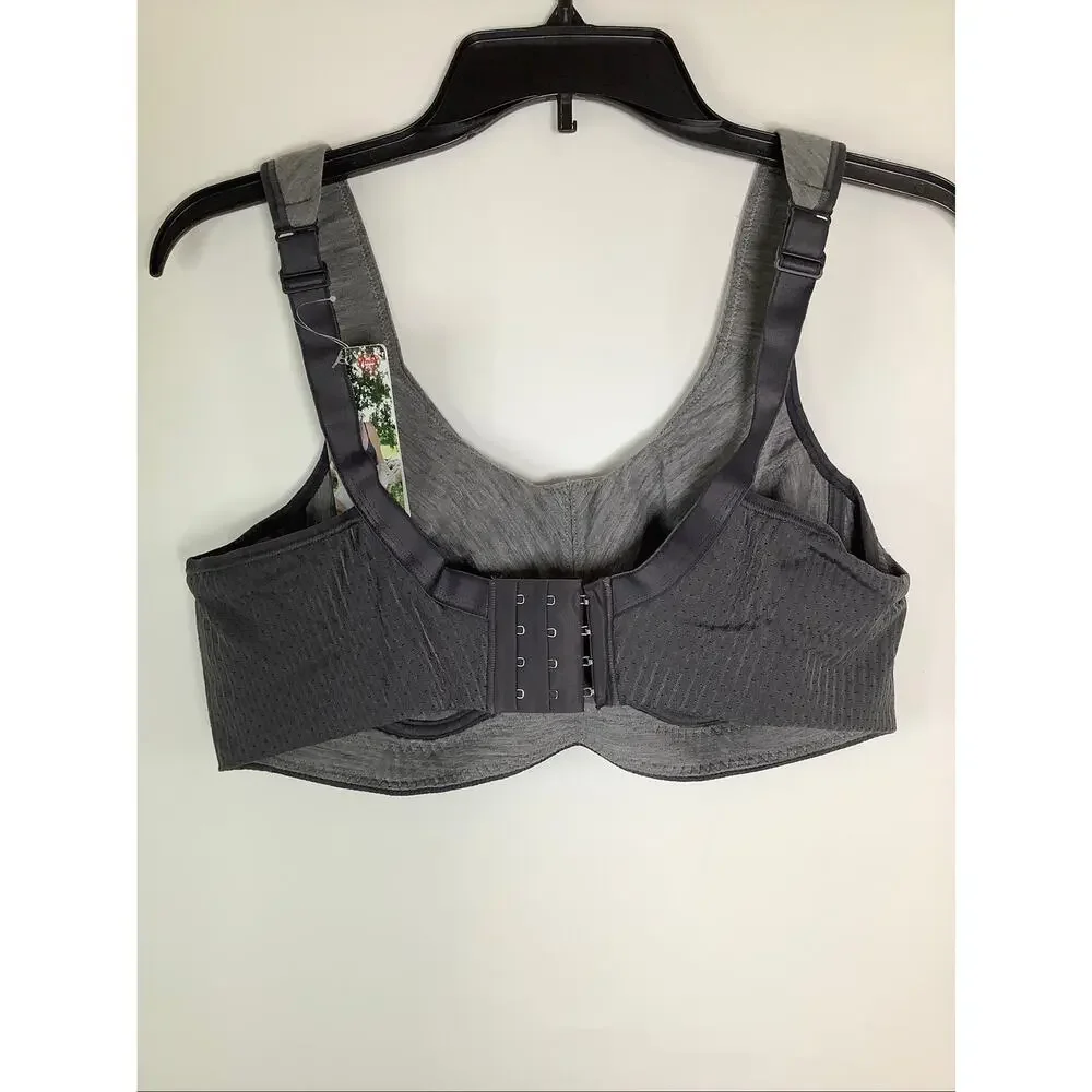 Anita Active Women's 40B Gray PanAlp Wool Firm Support Softcup Sports Bra C12-4